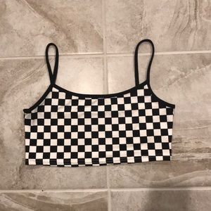 Checkered crop top
